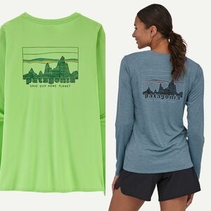 PATAGONIA WOMEN'S LONG-SLEEVED CAPILENE COOL DAILY GRAPHIC SHIRT XS
